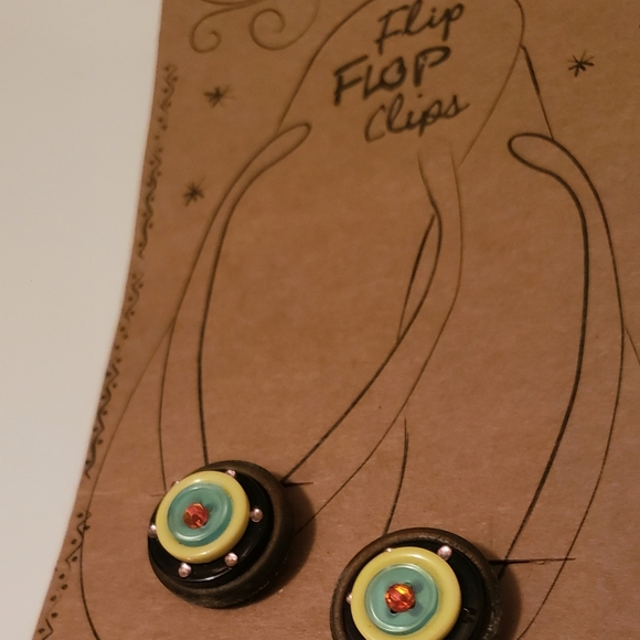 💥 5/$10 Natural Life Flip Flop Clips - Colorful Boho Style - Picture 6 of 9